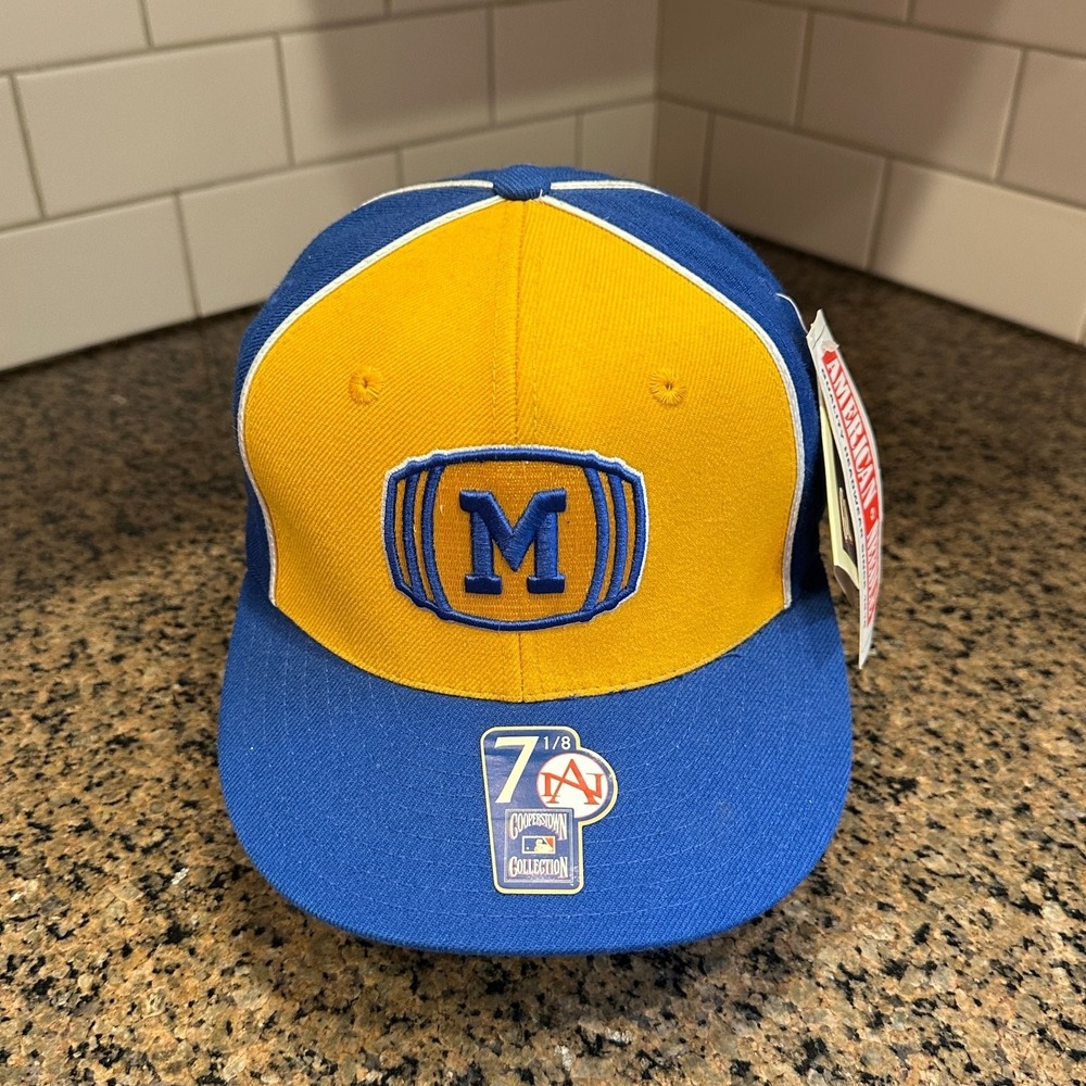 Vtg Milwaukee Brewers American Needle Cooperstown Hat 7 1/8 Deadstock New